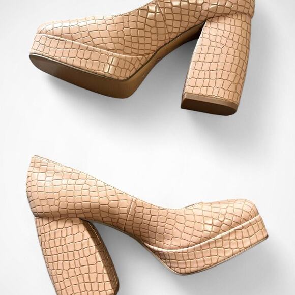 Katy Perry “The Uplift” Croc-Embossed Platform Block Heel Pumps  / Size 6 - Picture 7 of 8